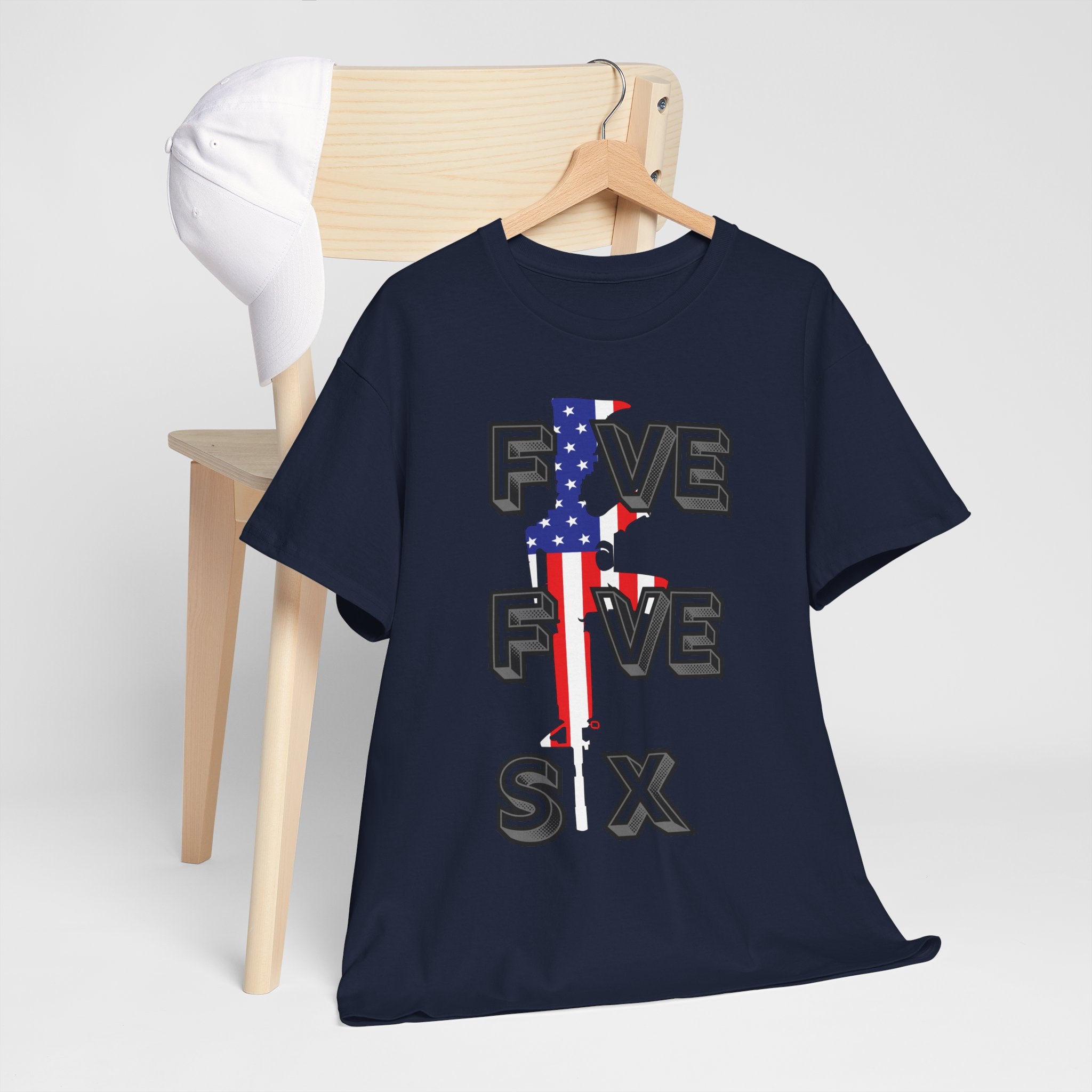 FIVE FIVE SIX T-Shirt | A Salute to American Precision Patriotic Graphic Tee