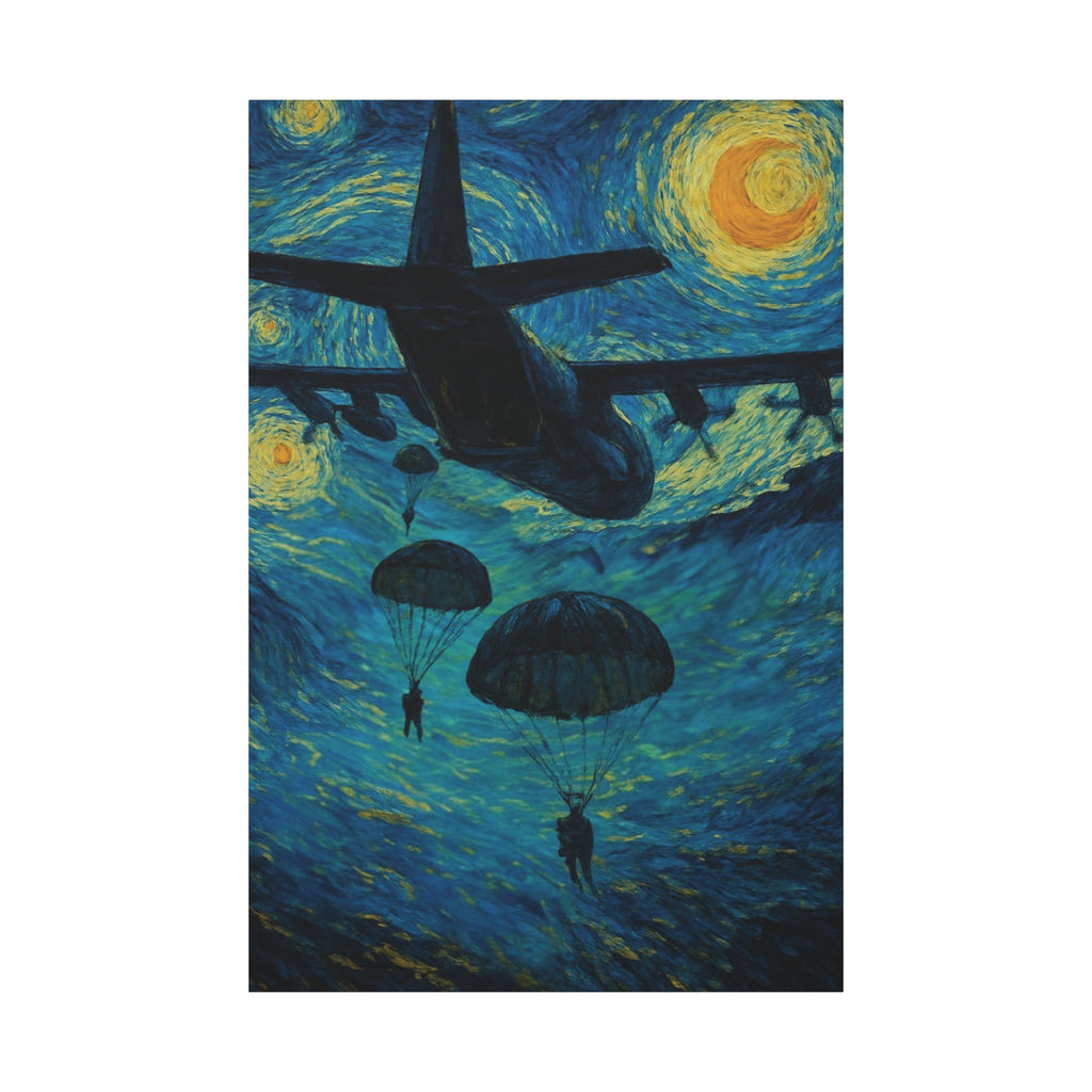 Midnight Descent | Canvas Print - Patriotic Wall Art for Man Caves and Offices