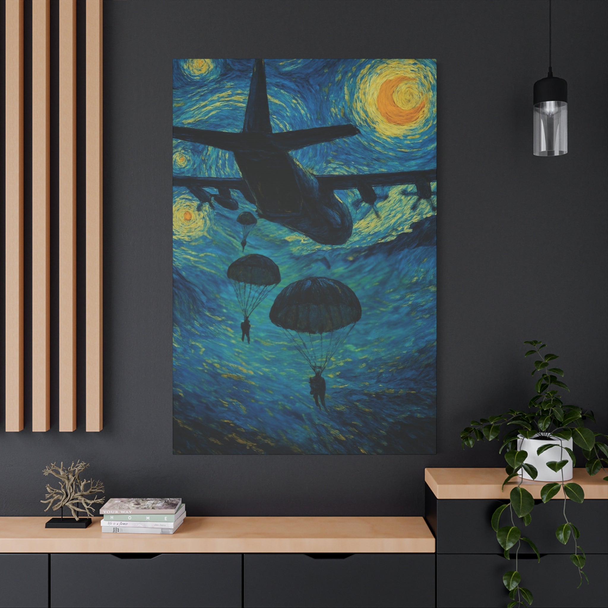 Midnight Descent | Canvas Print - Patriotic Wall Art for Man Caves and Offices