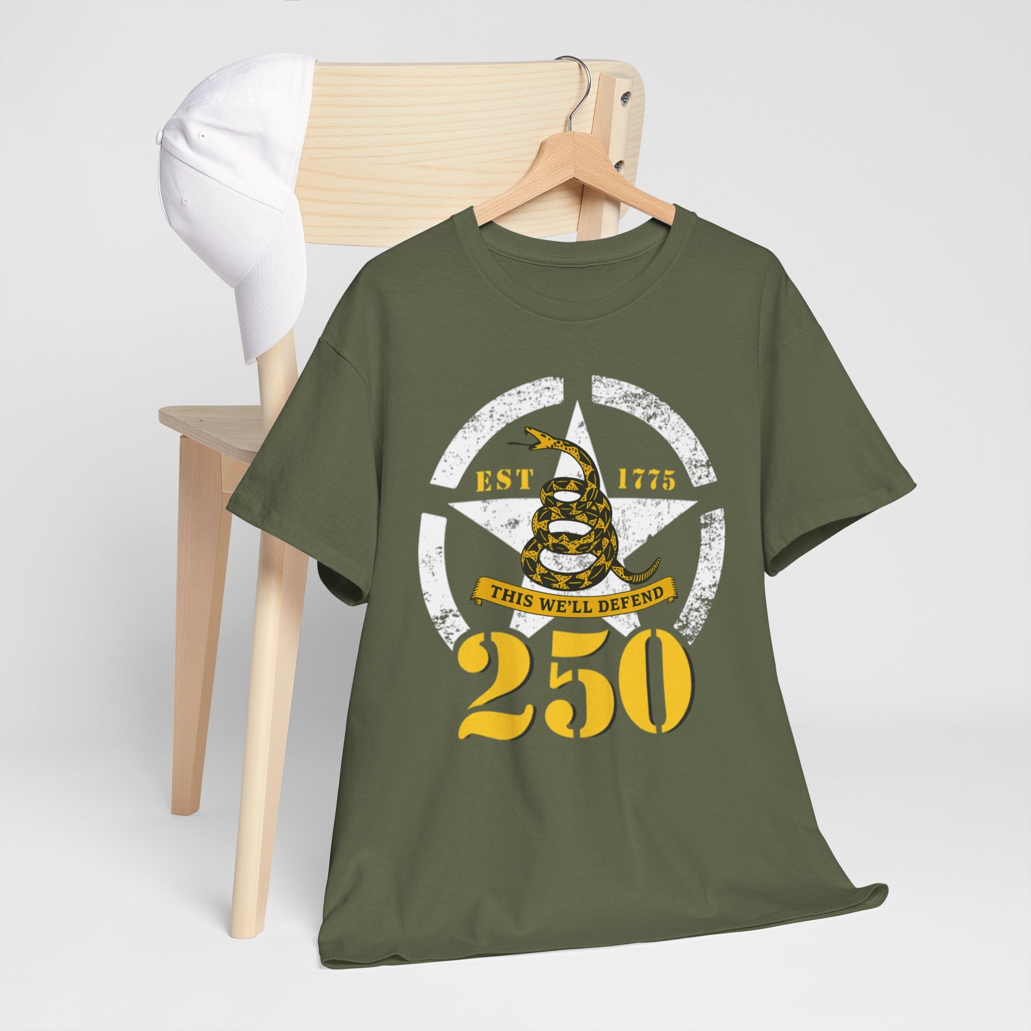 Army 250th T-Shirt | Unisex American Pride | Heavy Cotton Unisex Heavy Cotton Military Tribute Tee