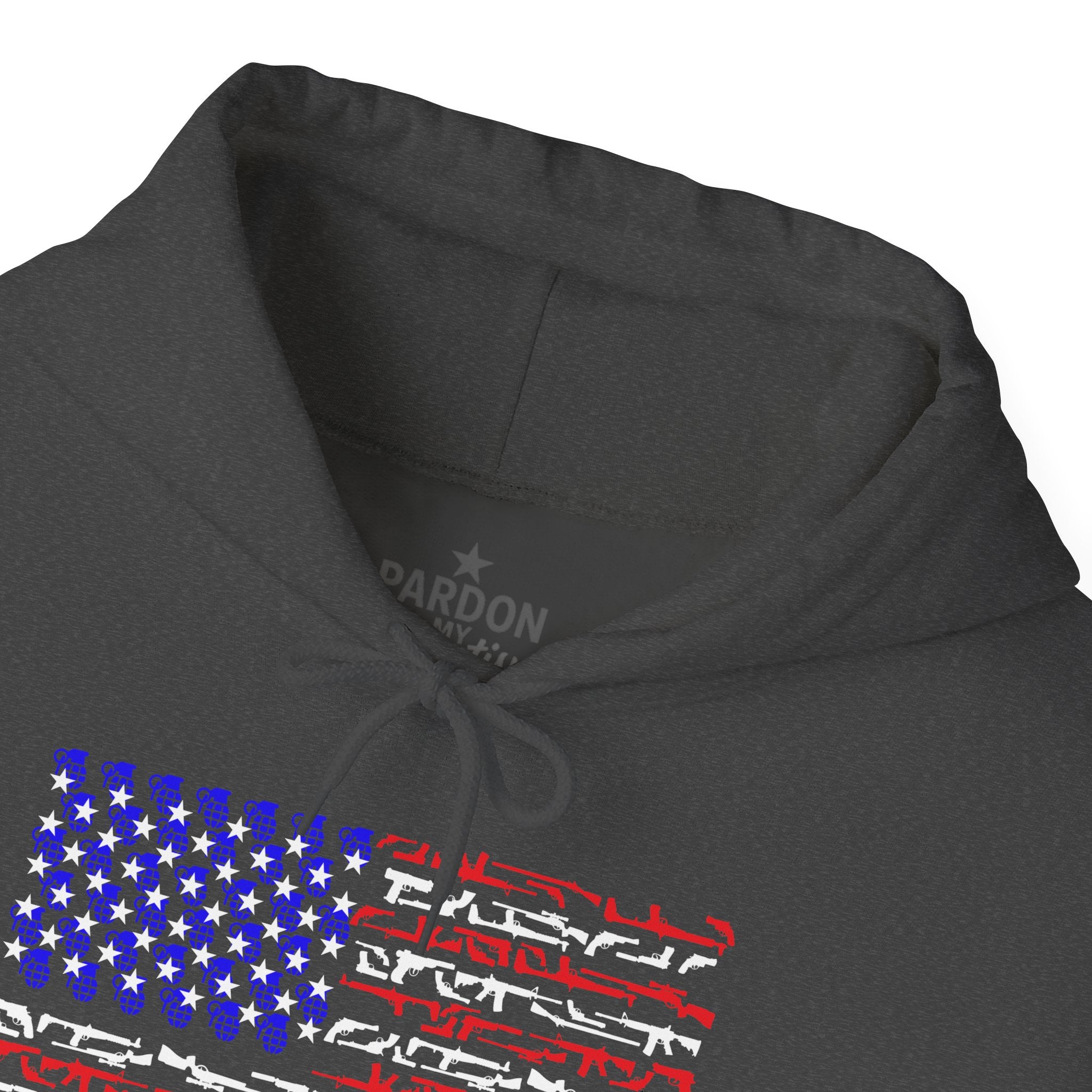 Armed Freedom – Stars, Stripes & Firepower Hoodie | Patriotic Unisex Heavyweight Hoodie