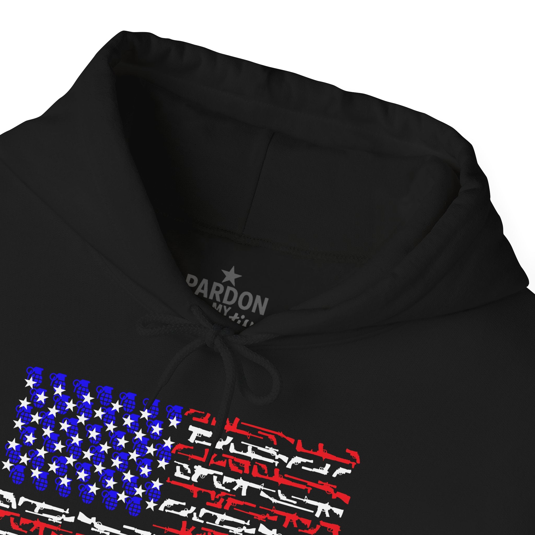 Armed Freedom – Stars, Stripes & Firepower Hoodie | Patriotic Unisex Heavyweight Hoodie