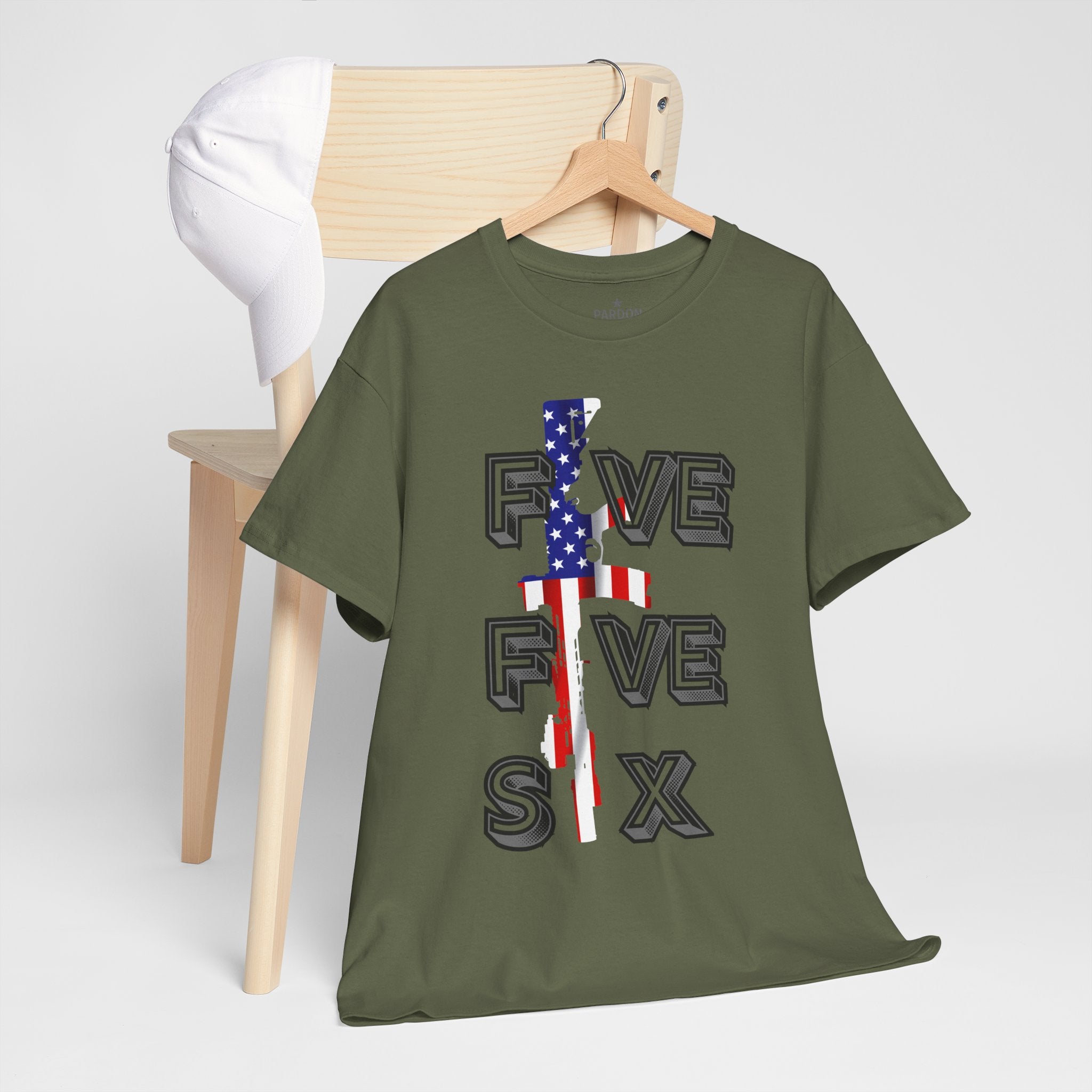 FIVE FIVE SIX T-Shirt | A Salute to American Precision Patriotic Graphic Tee