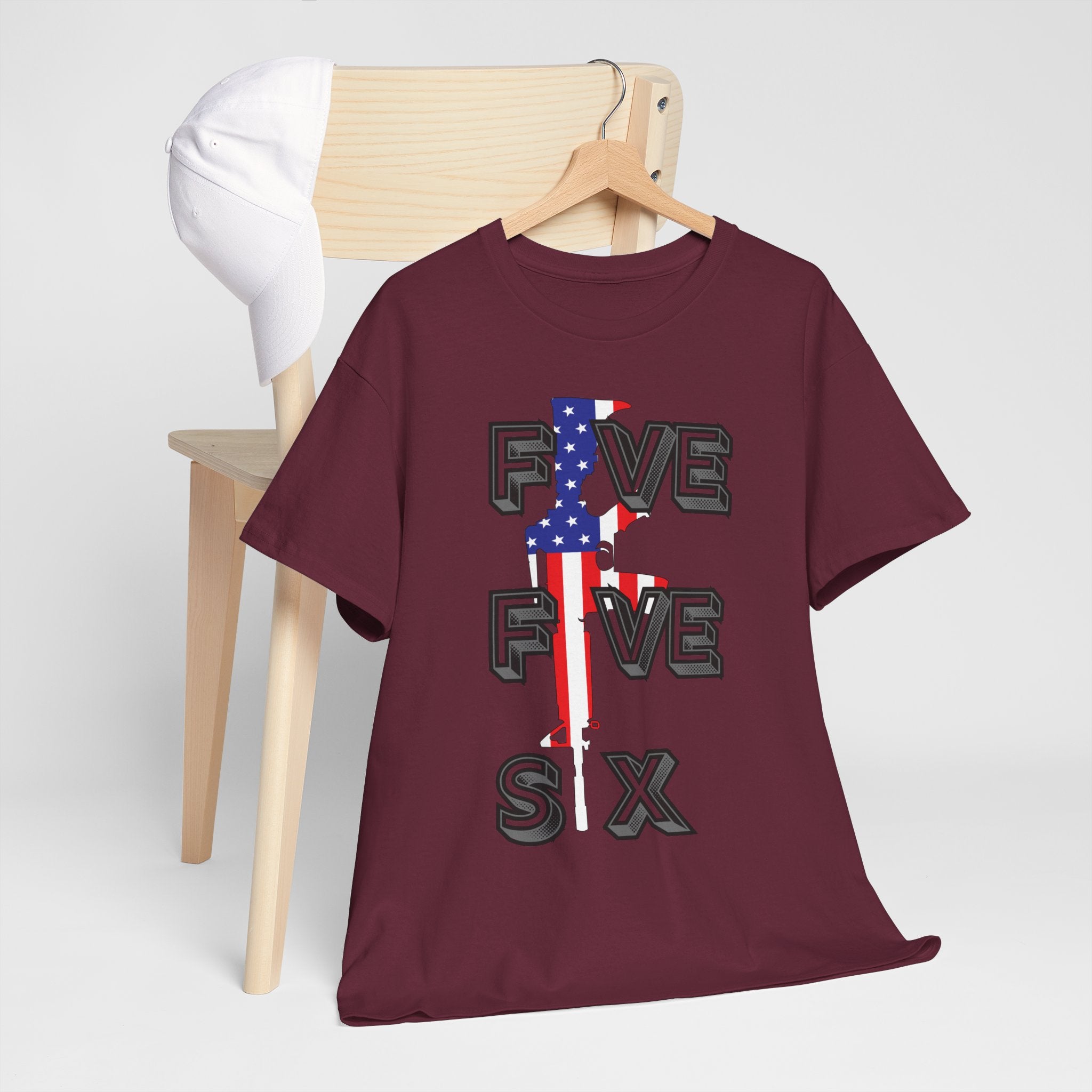 FIVE FIVE SIX T-Shirt | A Salute to American Precision Patriotic Graphic Tee
