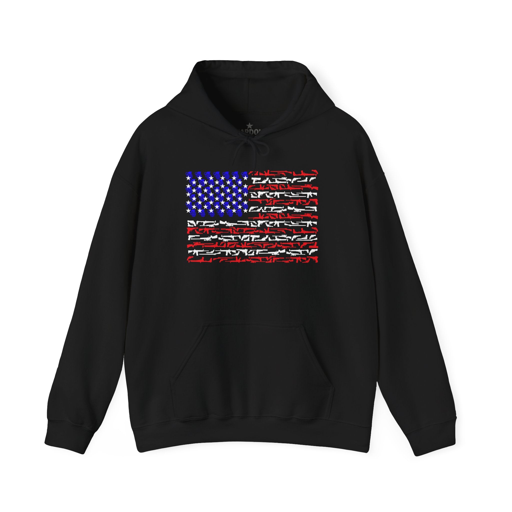 Armed Freedom – Stars, Stripes & Firepower Hoodie | Patriotic Unisex Heavyweight Hoodie