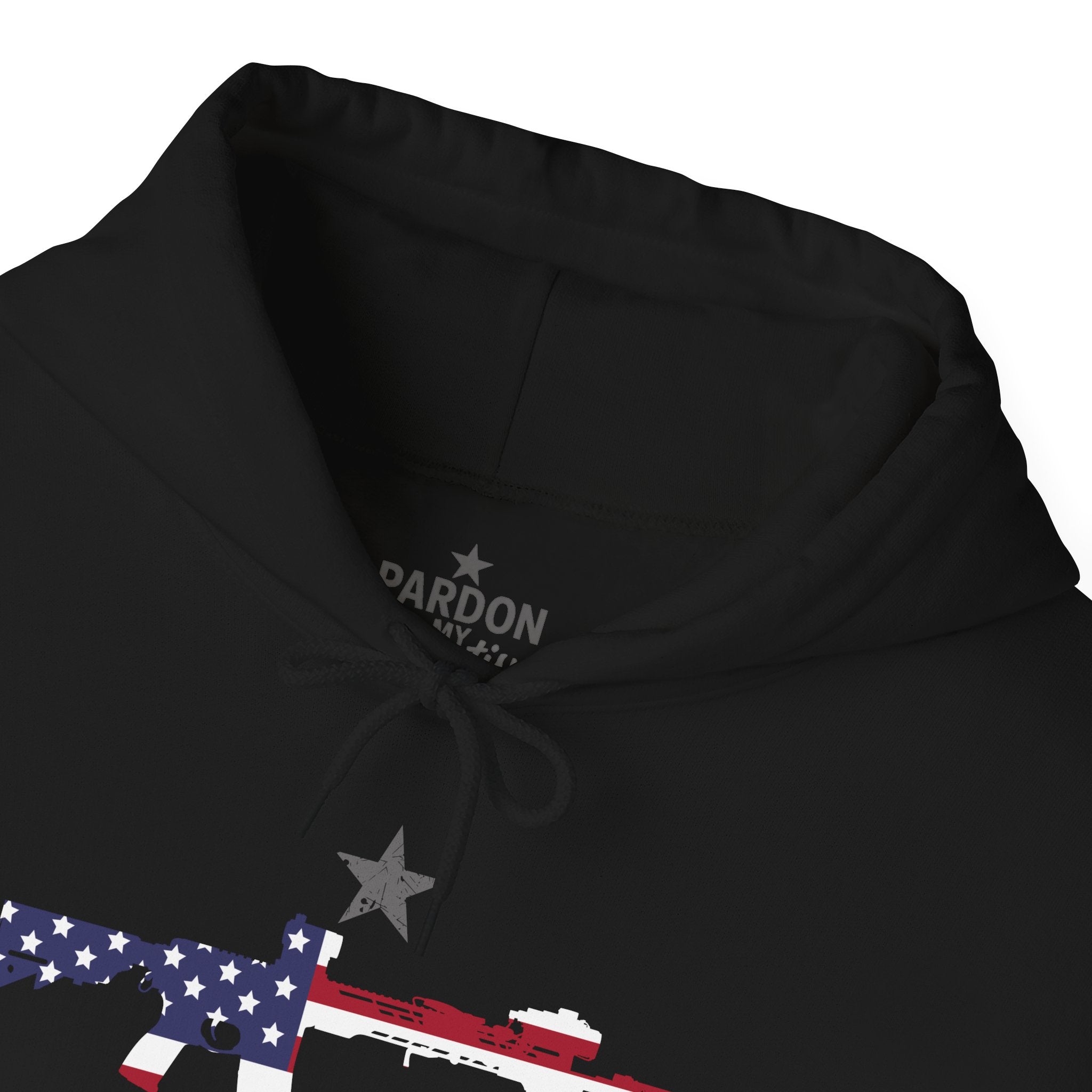 Come and Take It Hoodie — Bold American Flag Rifle Graphic