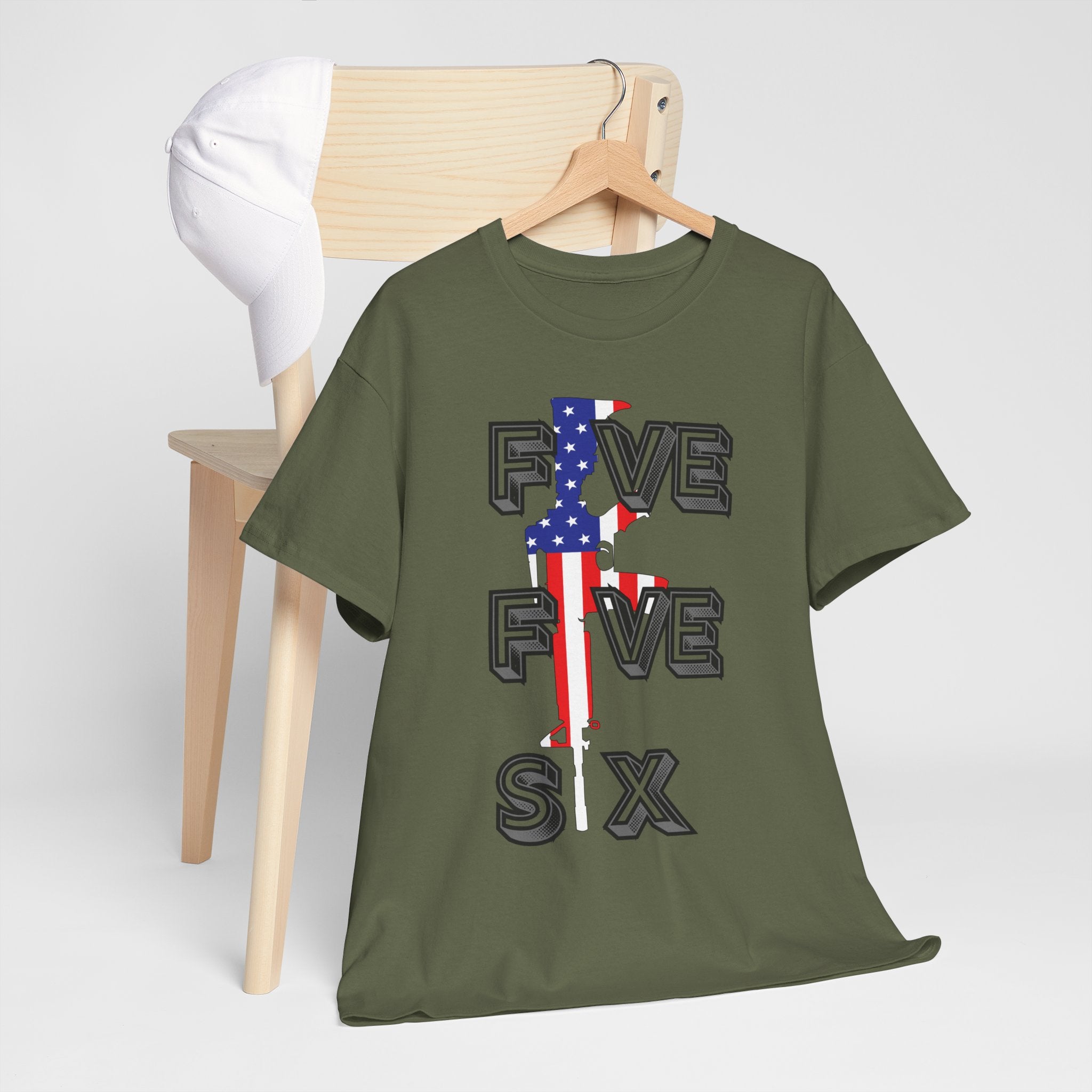 FIVE FIVE SIX T-Shirt | A Salute to American Precision Patriotic Graphic Tee