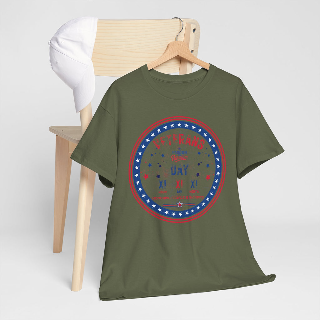 Veterans Day T-Shirt (Full-Color) | Unisex American Pride | Heavy Cotton Unisex Heavy Cotton Veterans Tribute Tee